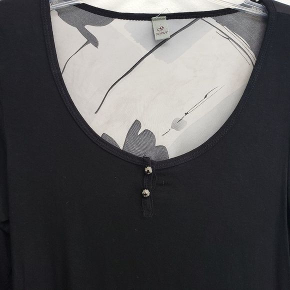 G Scent Tie Dye Hem Scoop Neck Top Size Large - Picture 2 of 5